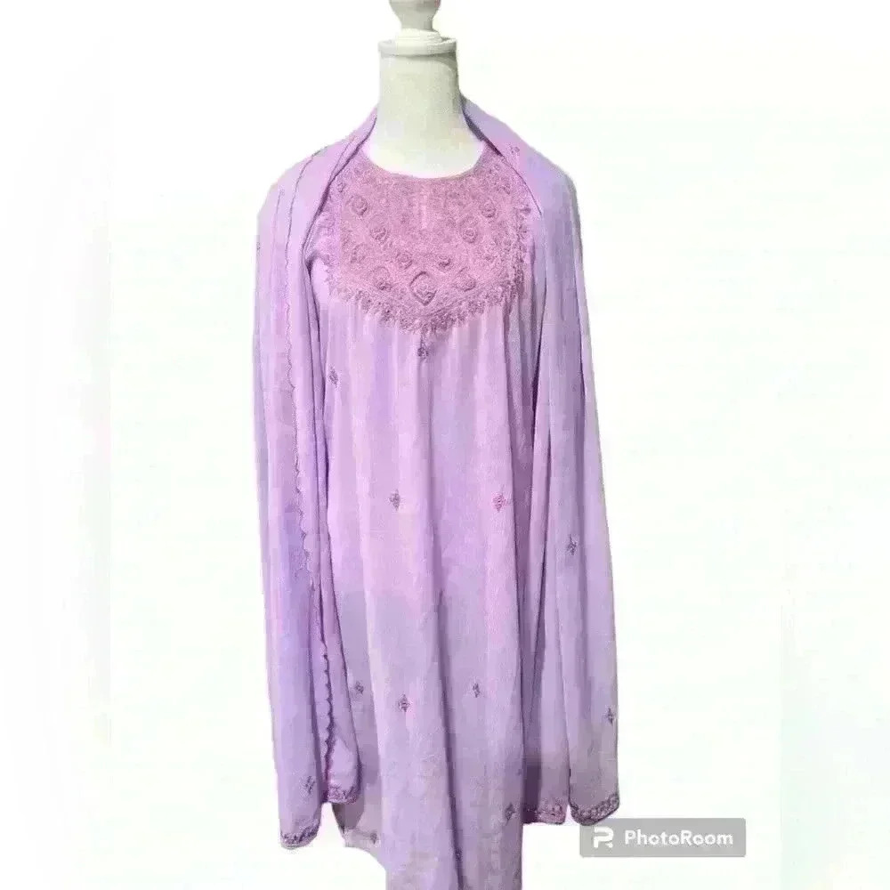 Traditional women’s dress with scarf